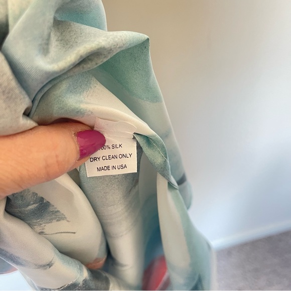 Catherine Gee 100% Silk Abstract Sleeveless Maxi Dress Size Small $405 - Picture 4 of 9